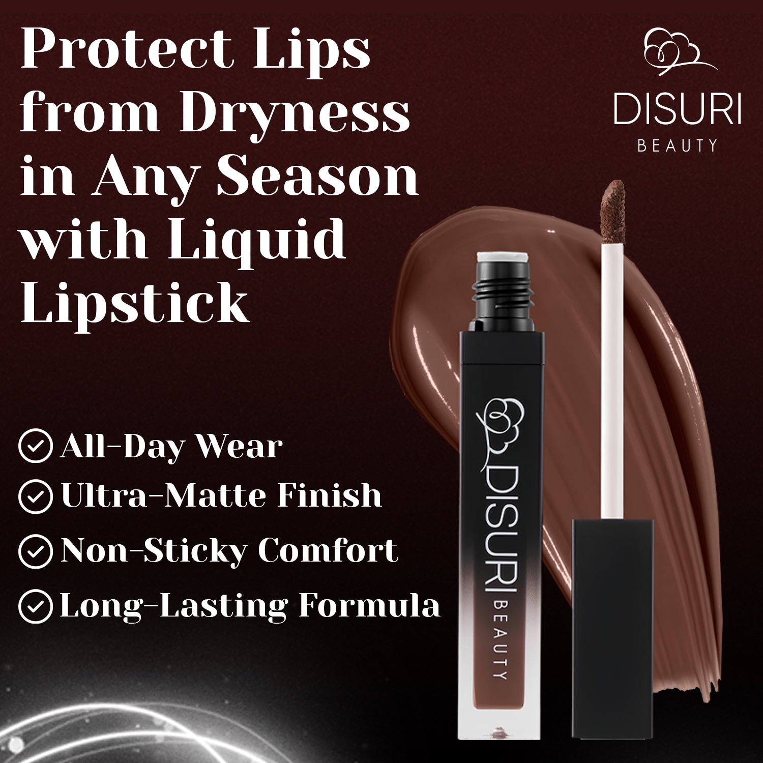 DISURI Beauty Liquid Lipstick - Chocolate Cake (68) - Image 4